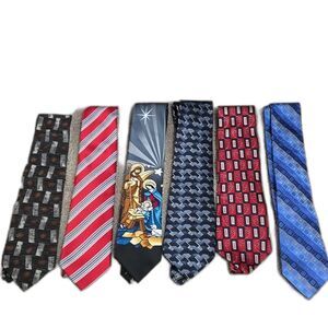 Mens TIES Lot Arrow MEETING STREET STAFFORD ZYLOS CALVIN KLEIN Noel 6 Total
